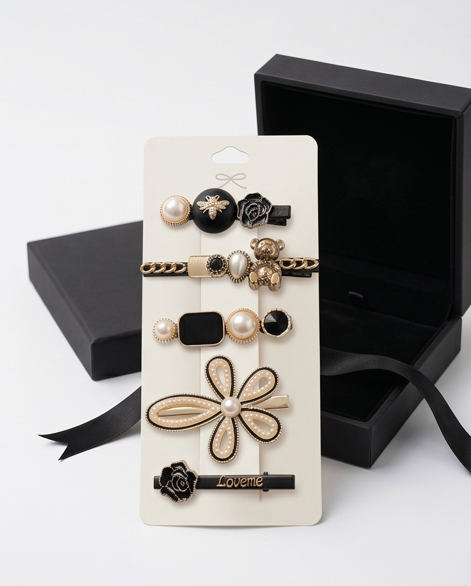 SET DE 5 BROCHES PARA PELO