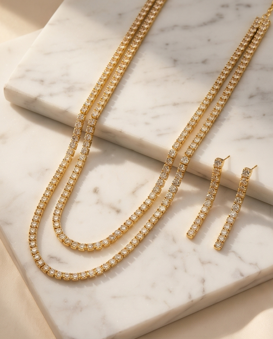 Conjunto de mujer collar y caravana