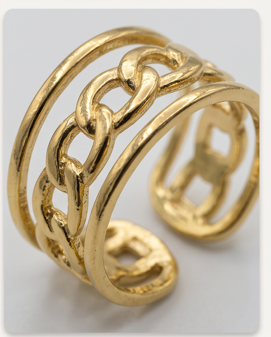 ANILLO DE ACERO DAMA PARA TODOS LOS TALLES