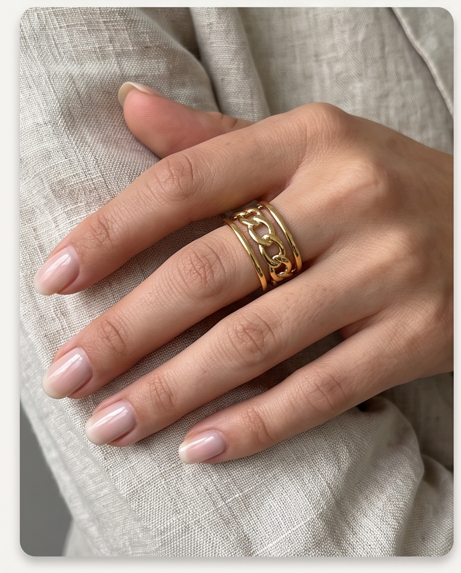 ANILLO DE ACERO DAMA PARA TODOS LOS TALLES