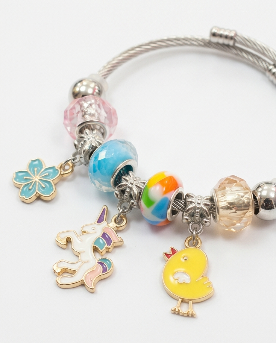 Pulsera de Dama fantasia con dijes 014