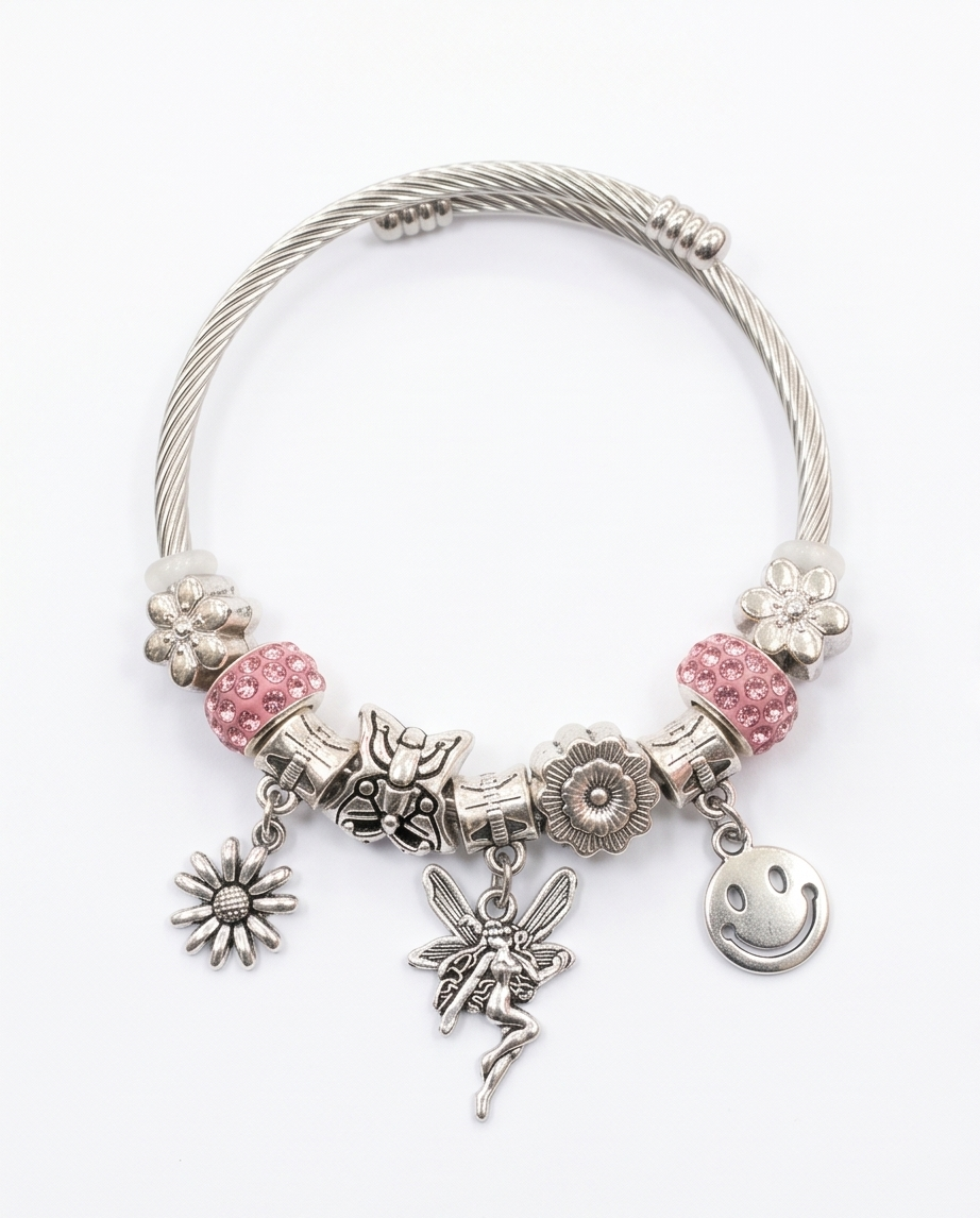 Pulsera de dama fantasia con dijes 015
