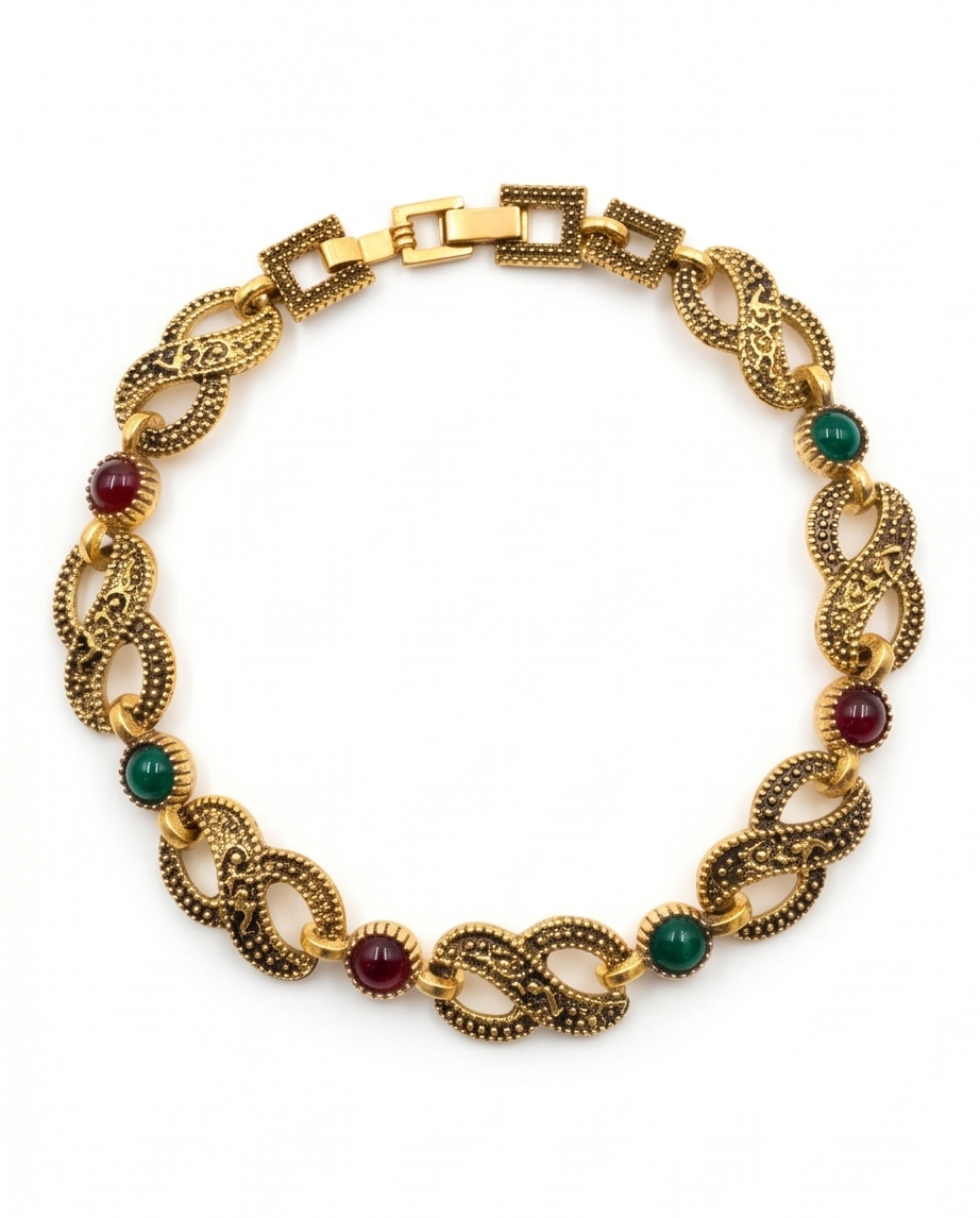 PULSERA DE BRONCE CON PIEDRAS