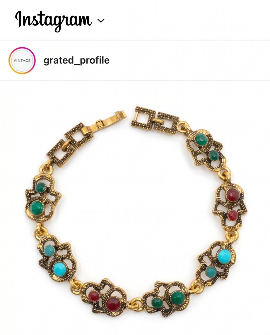PULSERA DE BRONCE CON PIEDRAS