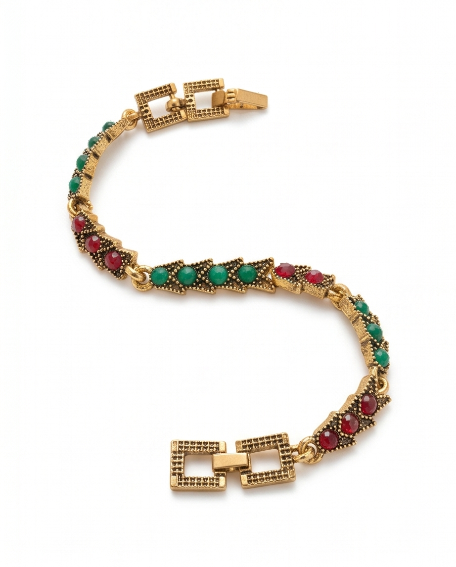 PULSERA DE BRONCE CON PIEDRAS