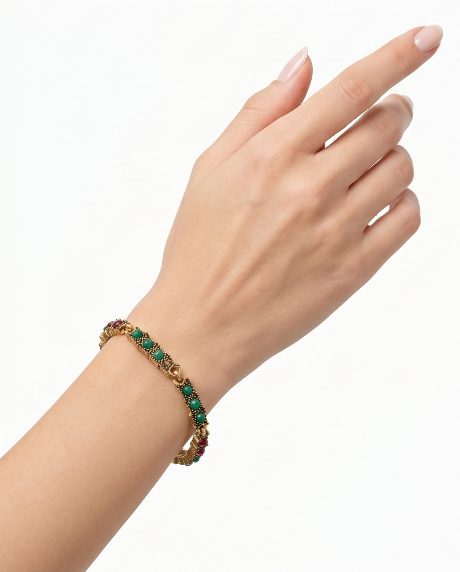 PULSERA DE BRONCE CON PIEDRAS