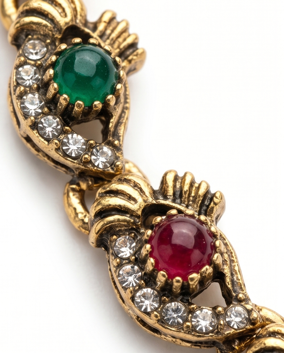 PULSERA DE BRONCE Y PIEDRAS