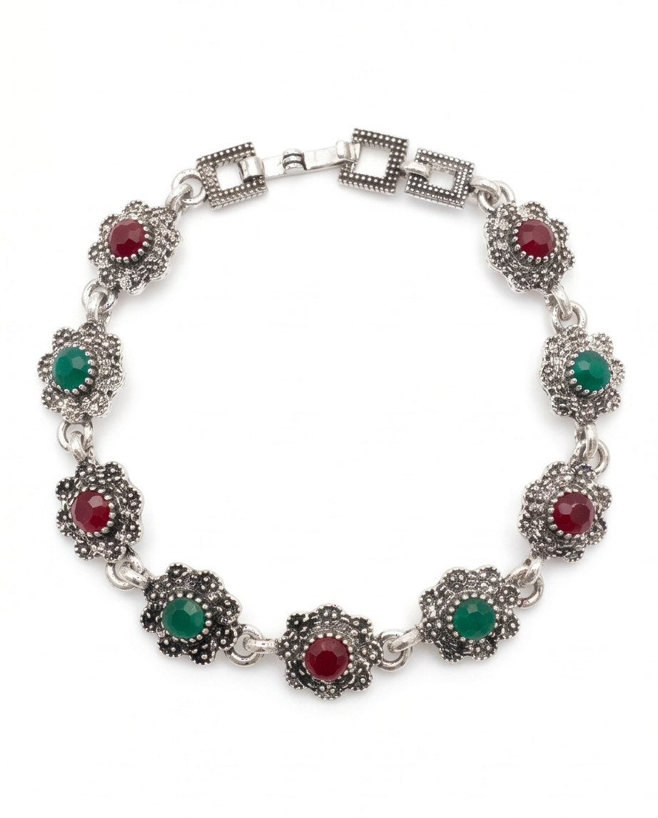 PULSERA DE BRONCE Y PIEDRAS