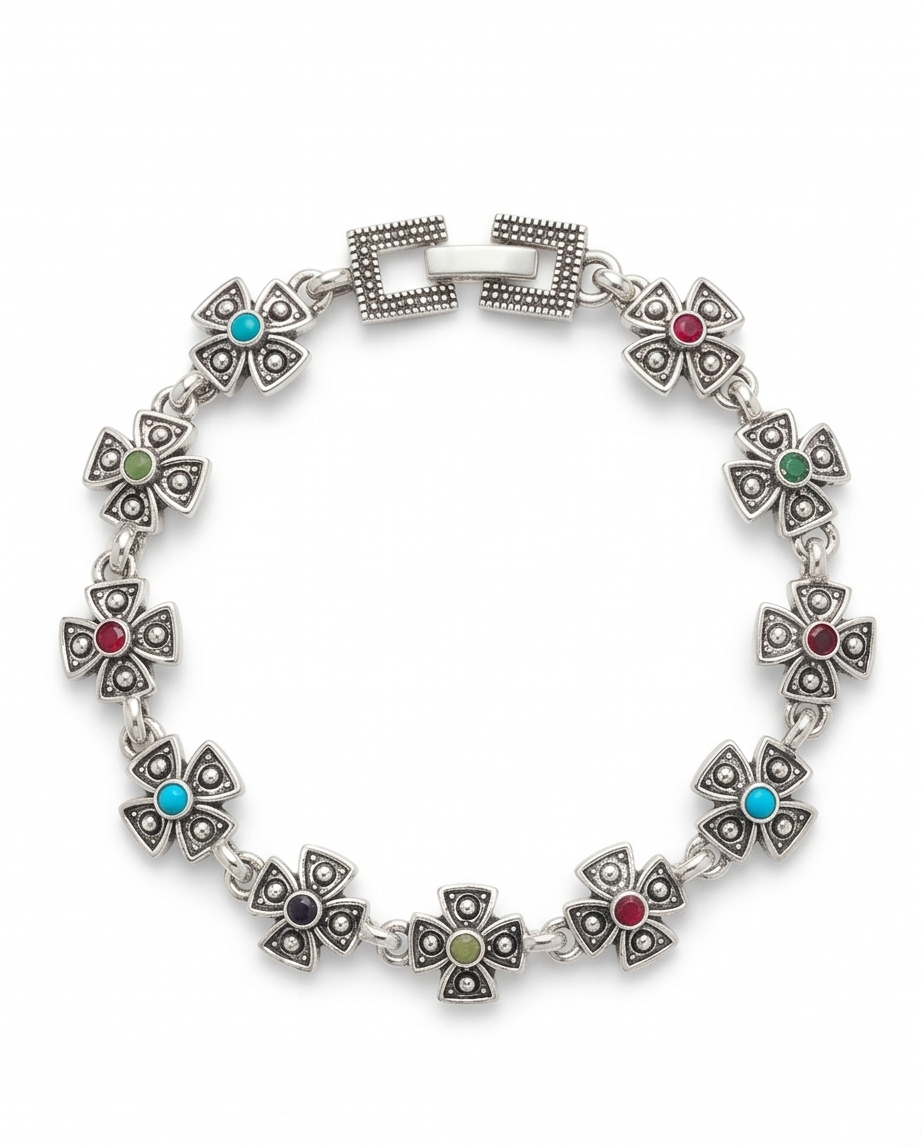 PULSERA DE BRONCE Y PIEDRAS