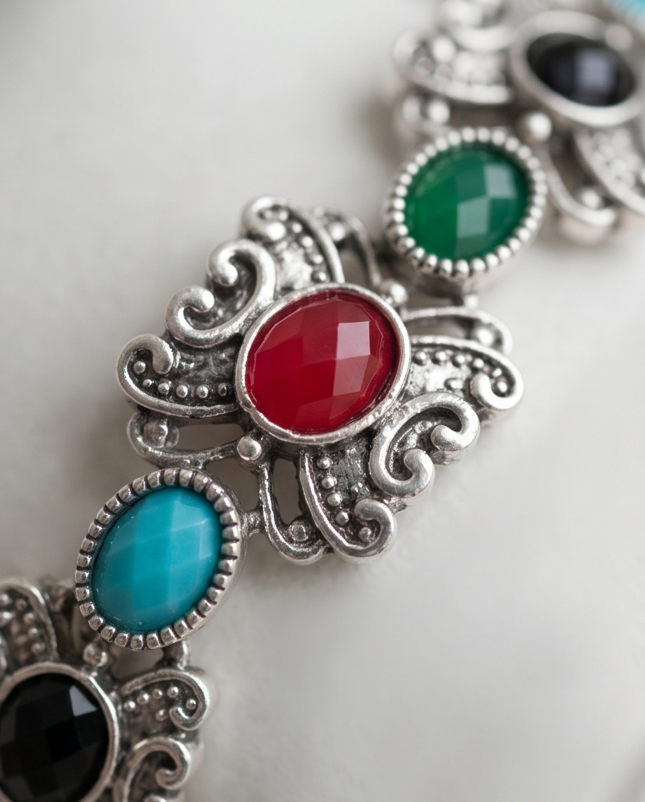 PULSERA DE BRONCE Y PIEDRAS