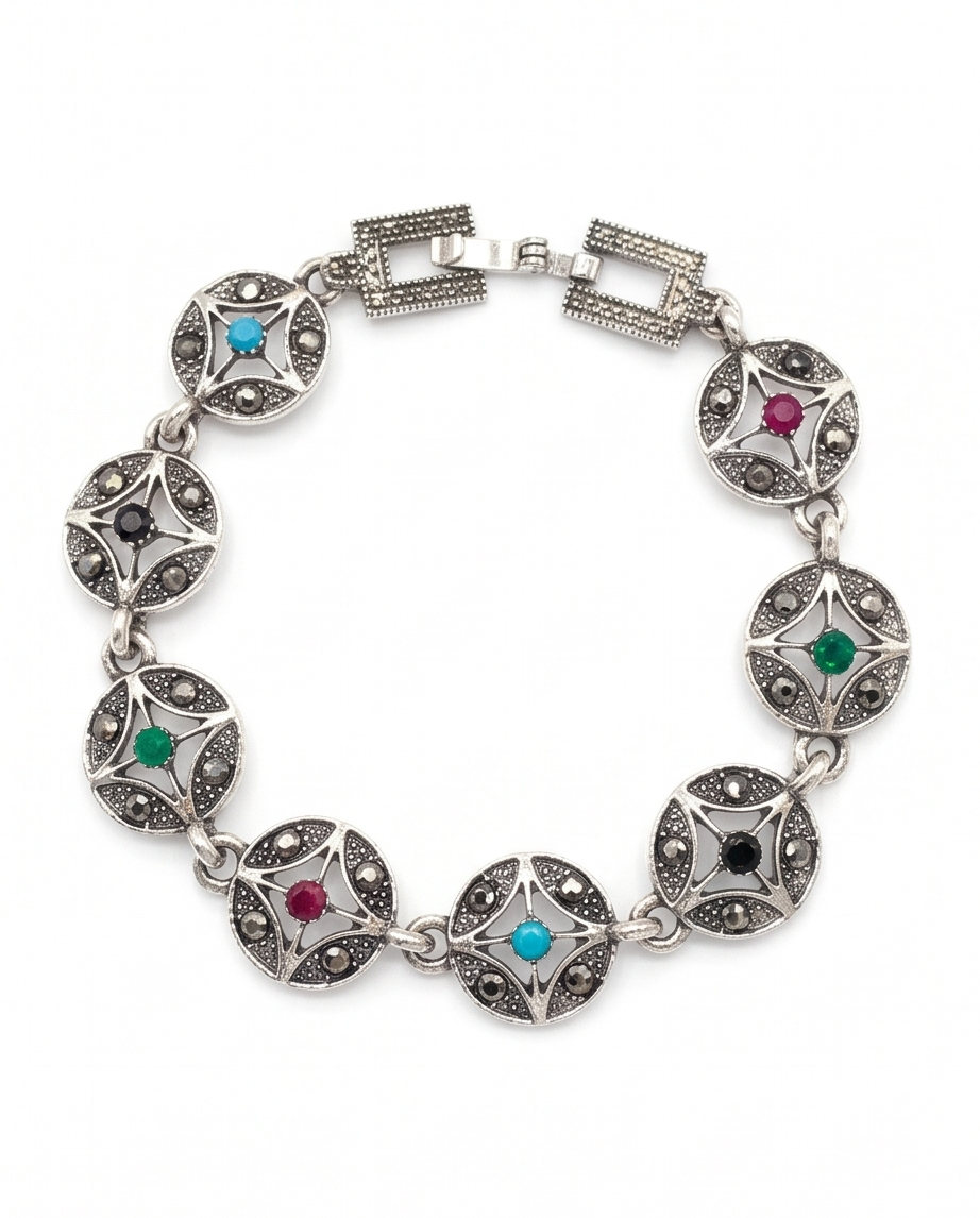 PULSERA DE BRONCE Y PIEDRAS
