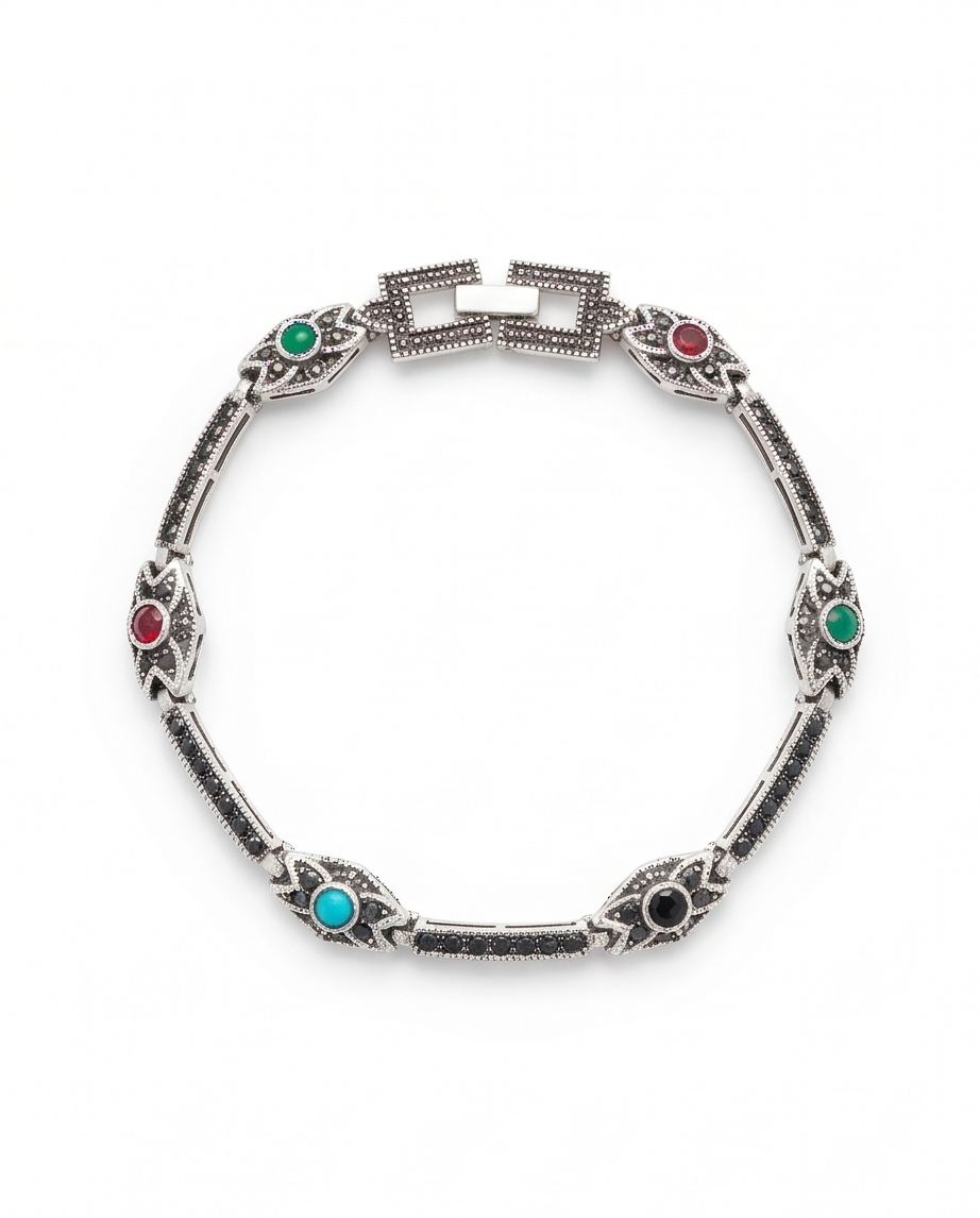 PULSERA DE BRONCE Y PIEDRAS