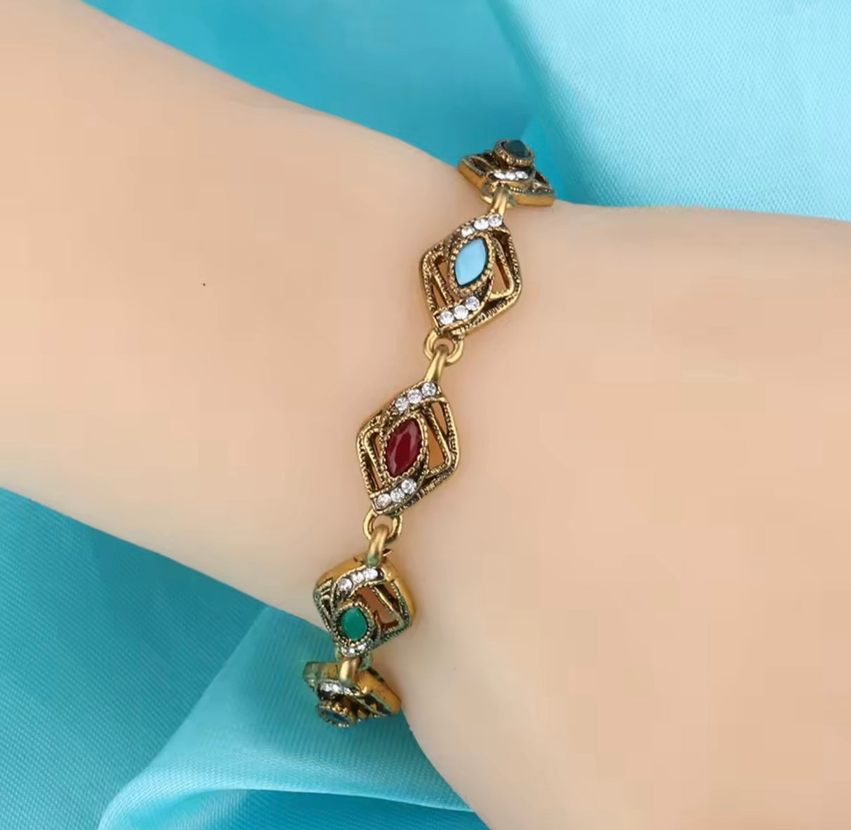 PULSERA DE BRONCE CON PIEDRAS