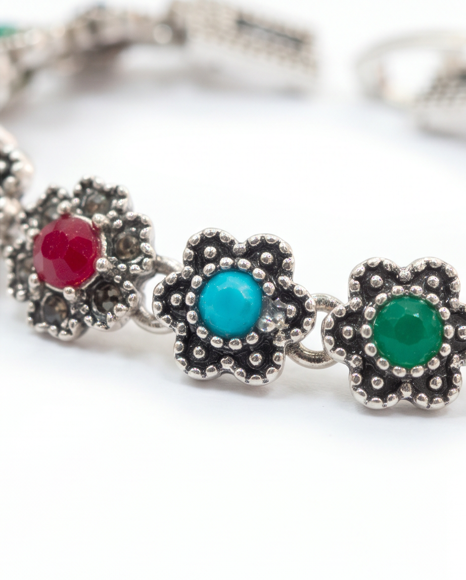 Pulsera de Bronce con piedras 6