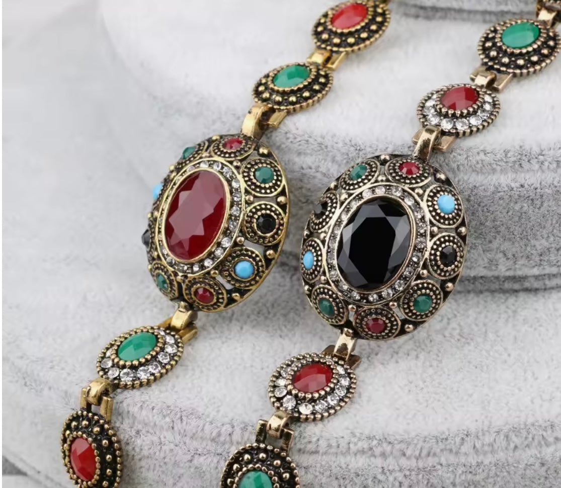 PULSERA DE BRONCE CON PIEDRAS