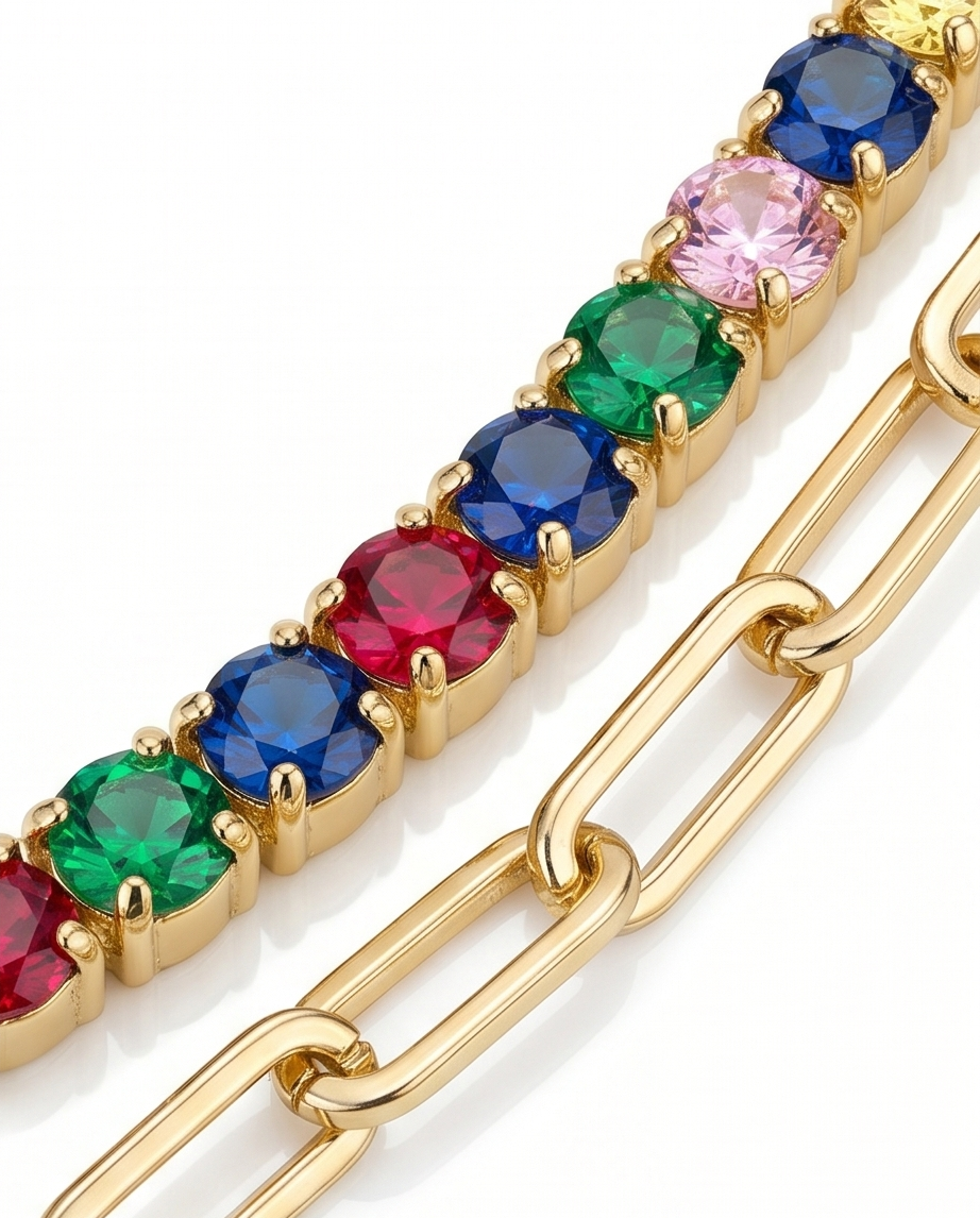 PULSERA CON PIEDRAS DAMA