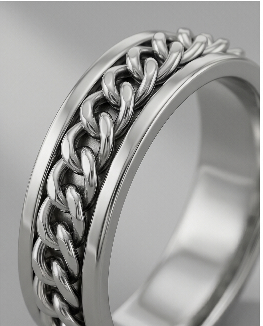 Anillo acero quirúrgico mujer 27