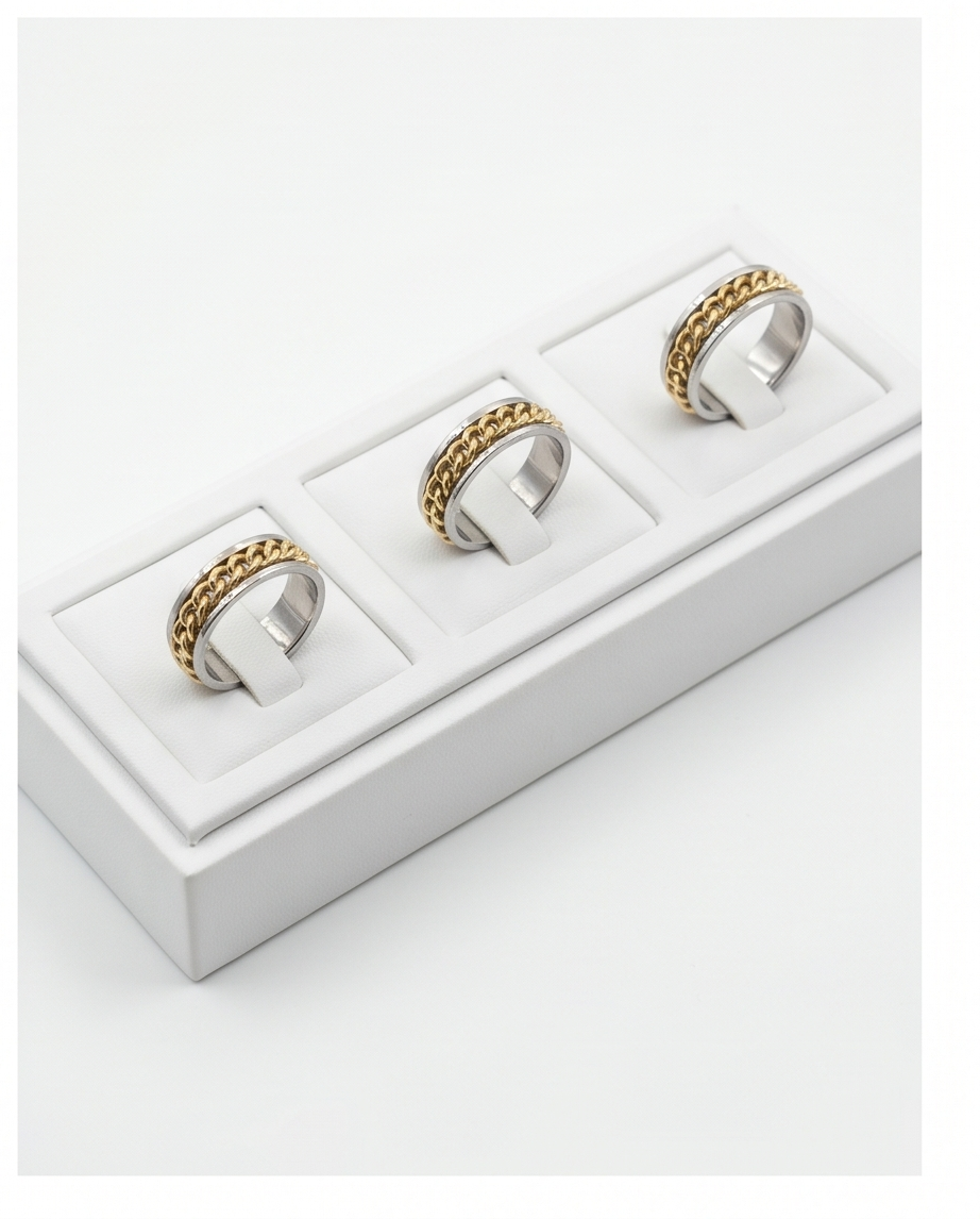 Anillo acero quirúrgico mujer 2