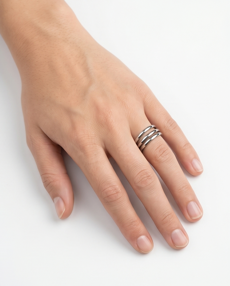 Anillo acero quirúrgico mujer 30