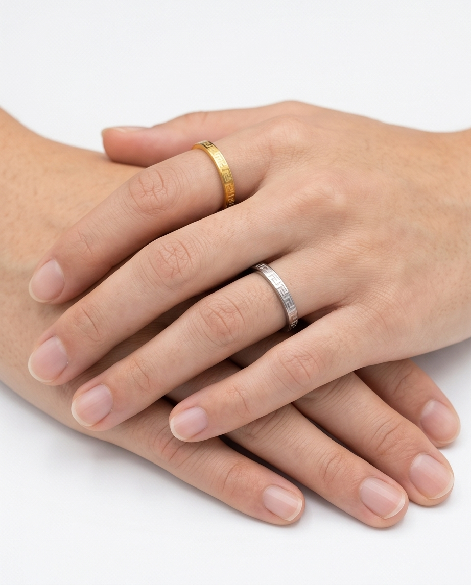 Anillo acero quirúrgico mujer 41