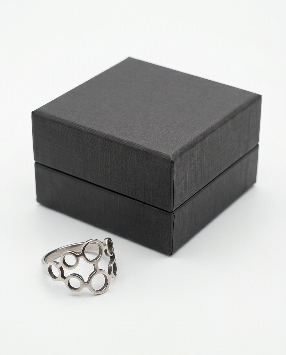 Anillo acero quirúrgico mujer 19