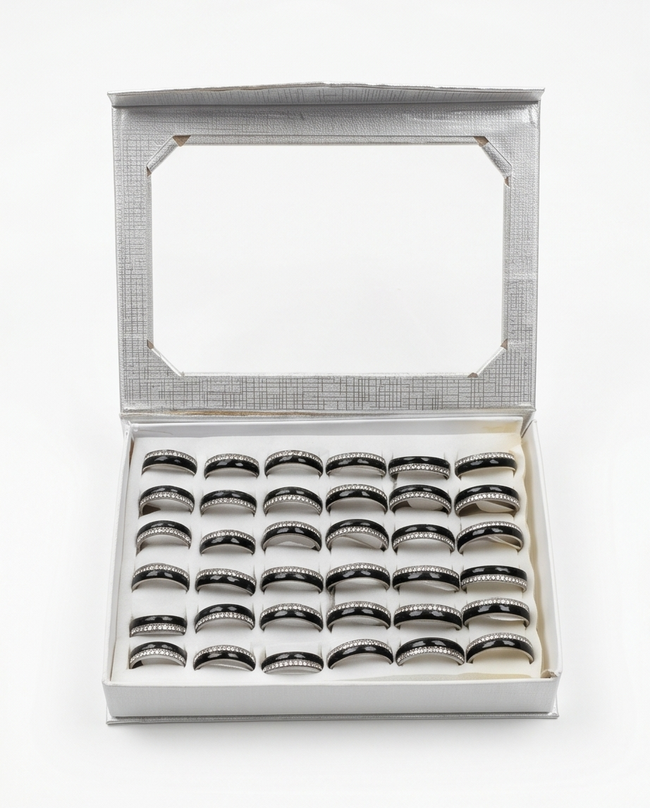 ANILLOS DE ACERO QUIRURGICO SET POR 36 UNIDADES 06