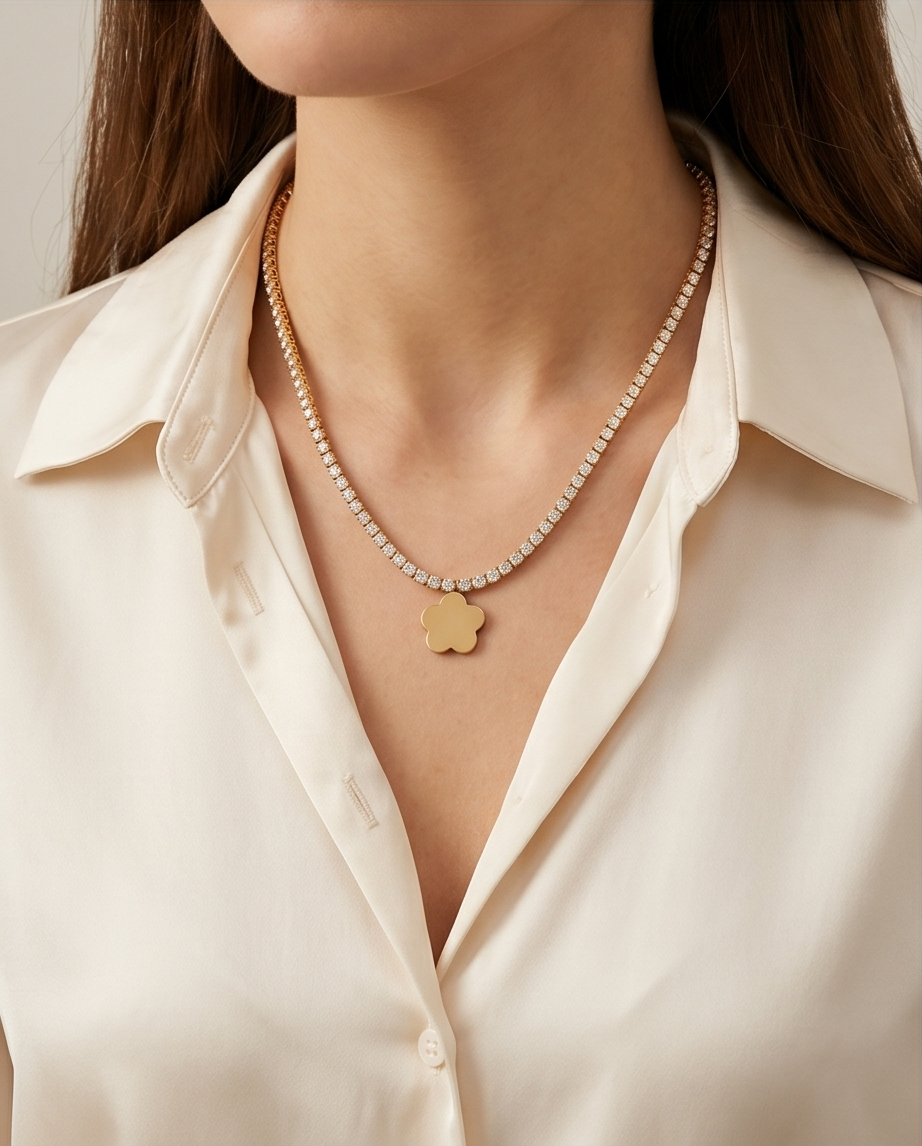 Collar acero quirúrgico mujer 45