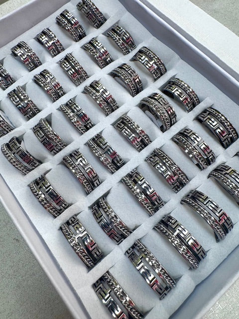 ANILLOS DE ACERO QUIRURGICO SET POR 36 UNIDADES 06