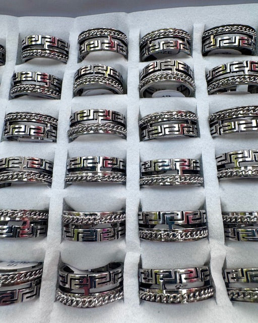 ANILLOS DE ACERO QUIRURGICO SET POR 36 UNIDADES 06