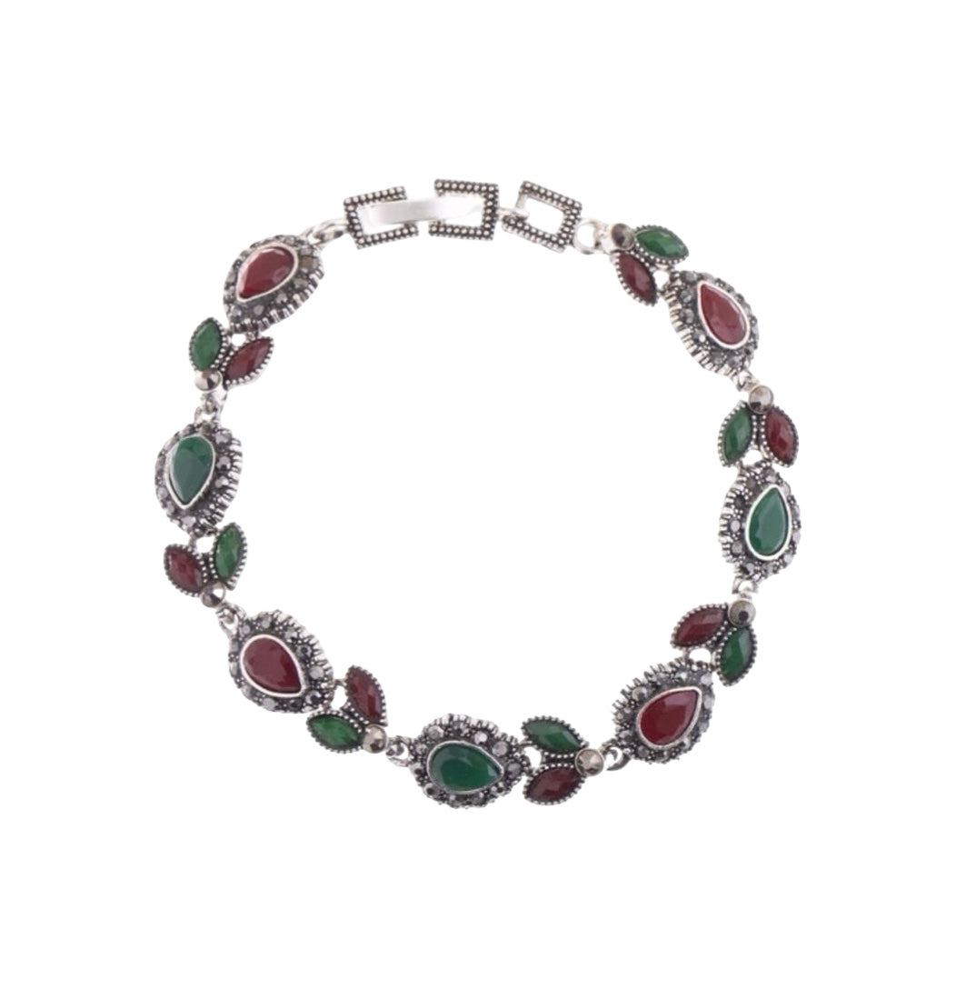 PULSERA DE BRONCE Y PIEDRAS