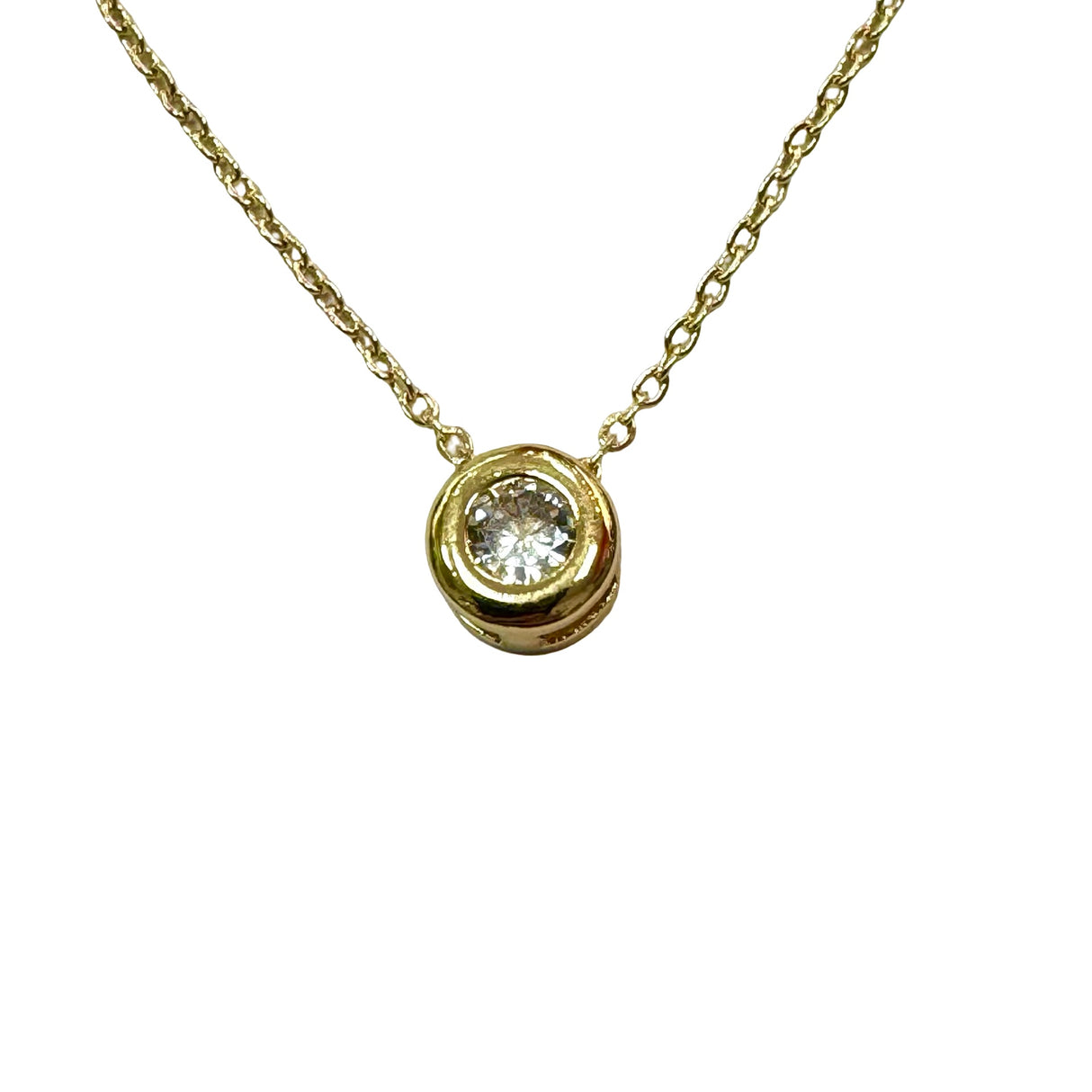 COLLAR CON DIJE ENCHAPADO PUNTO DE LUZ