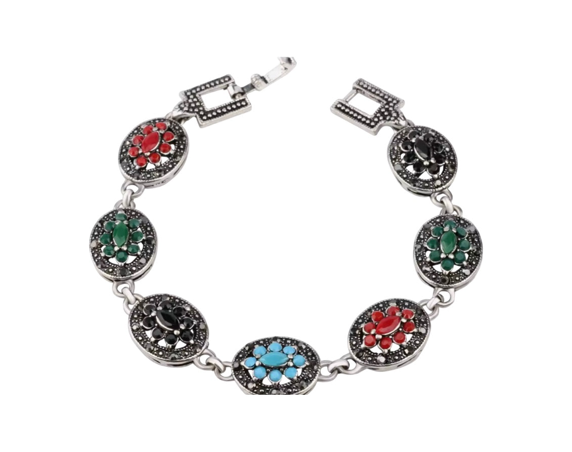 PULSERA DE BRONCE Y PIEDRAS