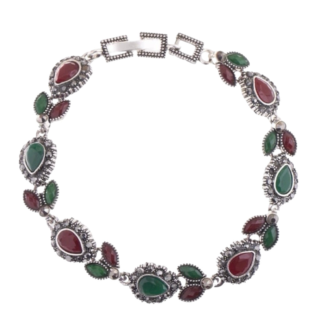 PULSERA DE BRONCE Y PIEDRAS