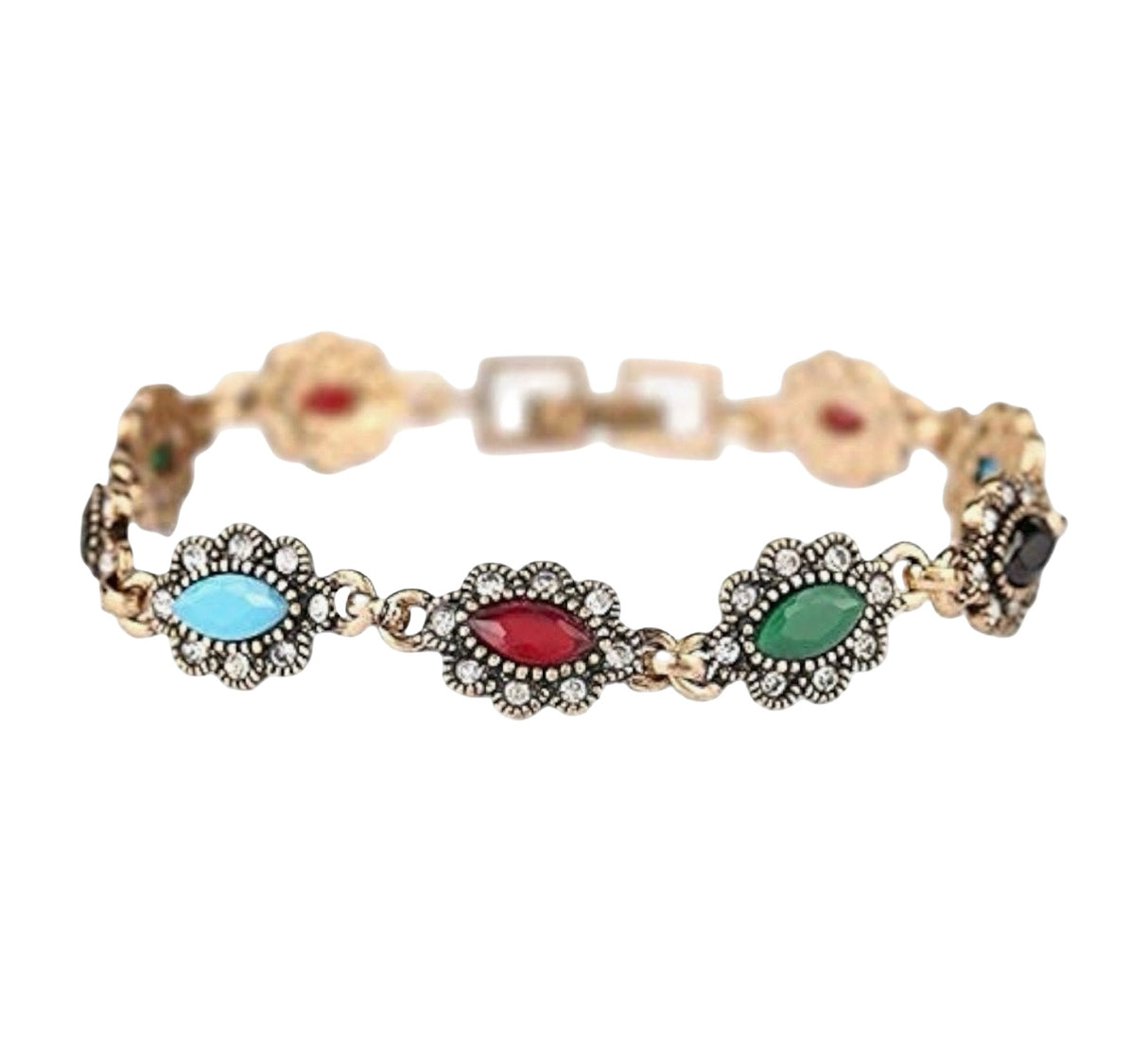 PULSERA DE BRONCE Y PIEDRAS