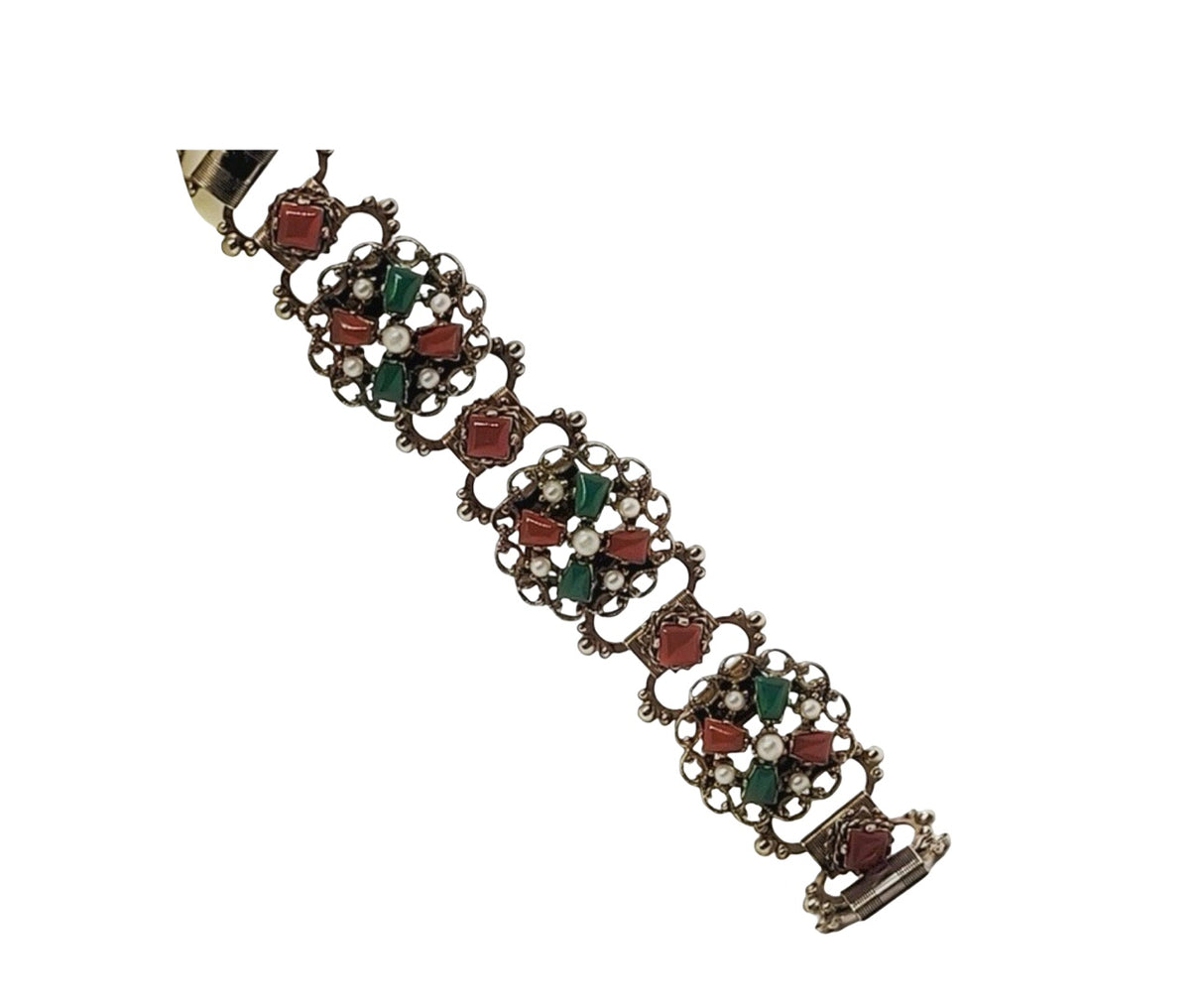 PULSERA DE BRONCE Y PIEDRAS