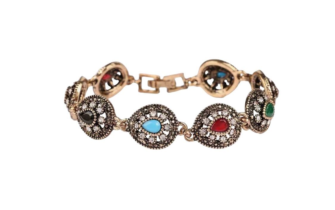 PULSERA DE BRONCE Y PIEDRAS