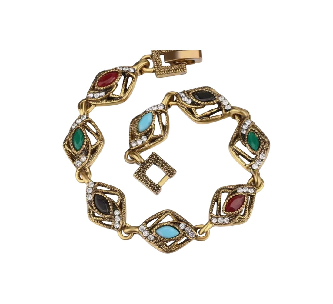 PULSERA DE BRONCE CON PIEDRAS
