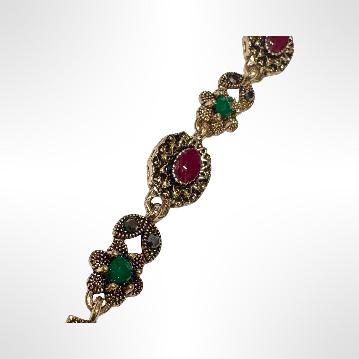 PULSERA DE BRONCE Y PIEDRAS