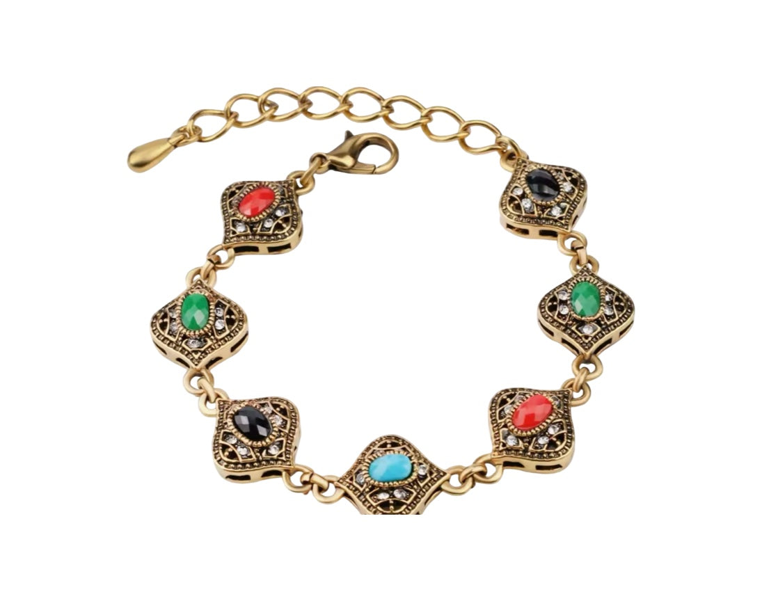PULSERA DE BRONCE CON PIEDRAS