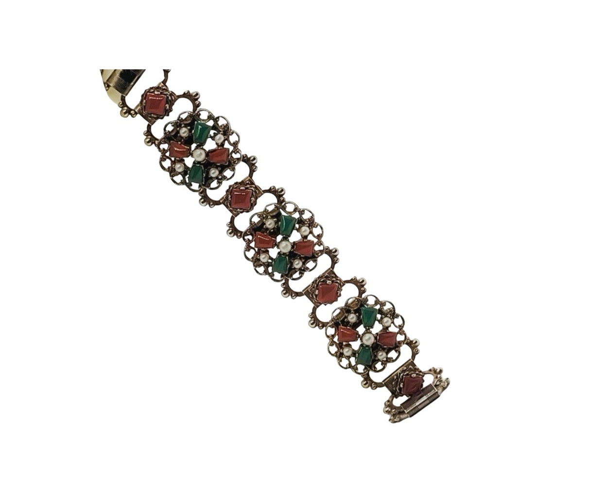 PULSERA DE BRONCE Y PIEDRAS