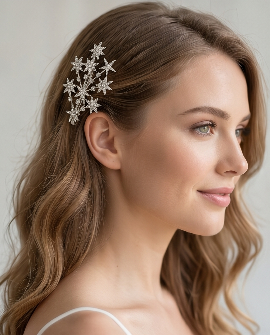 BROCHE PARA PELO CON ESTRELLAS