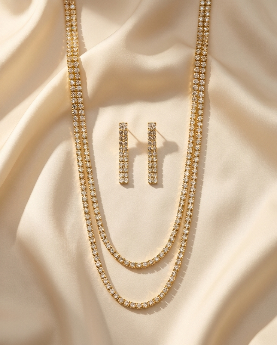 Conjunto de mujer collar y caravana