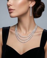 CONJUNTO DE CARAVANAS Y COLLAR FANTASIA