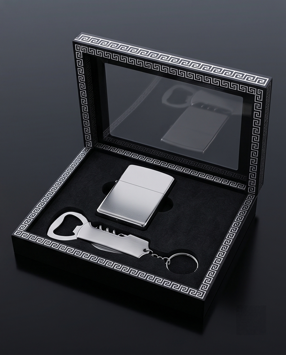 SET PARA CABALLEROS ENCENDEDOR Y DESTAPADOR