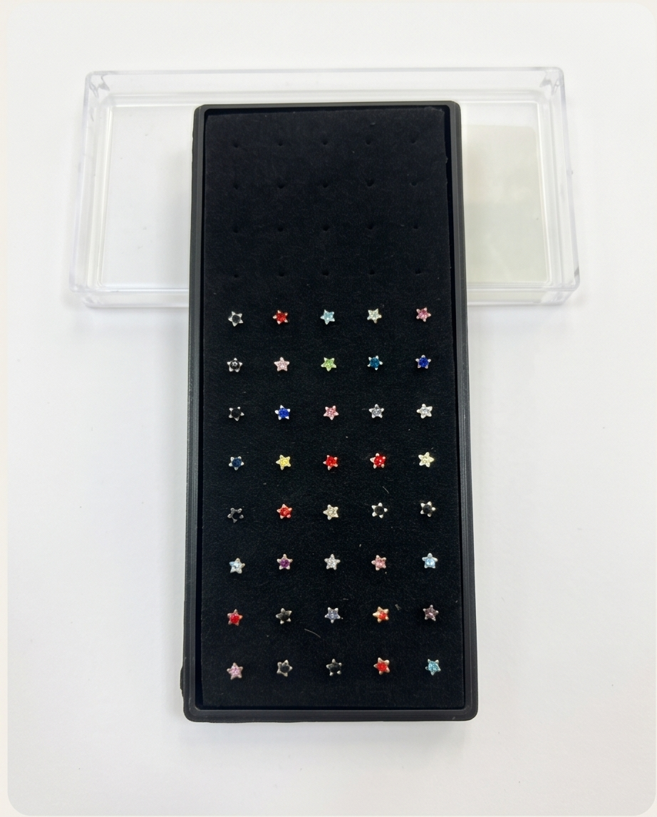 PIERCING DE ACERO A17 SET POR 40 PIEZAS