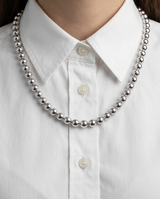 COLLARES DE FANTASIA Y PERLAS PLATEADAS C04