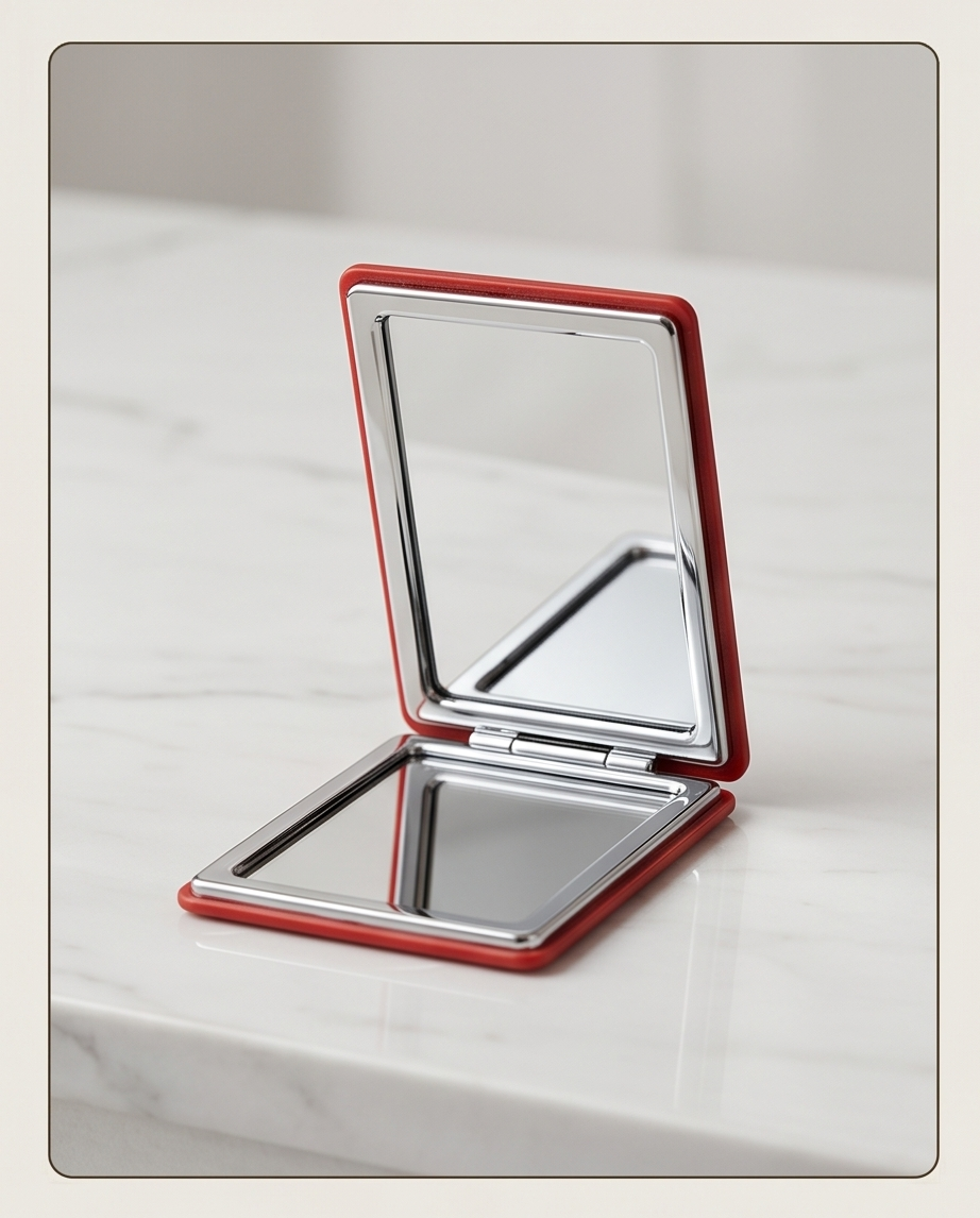 ESPEJO PARA DAMA CON LUGAR PARA ACCESORIO