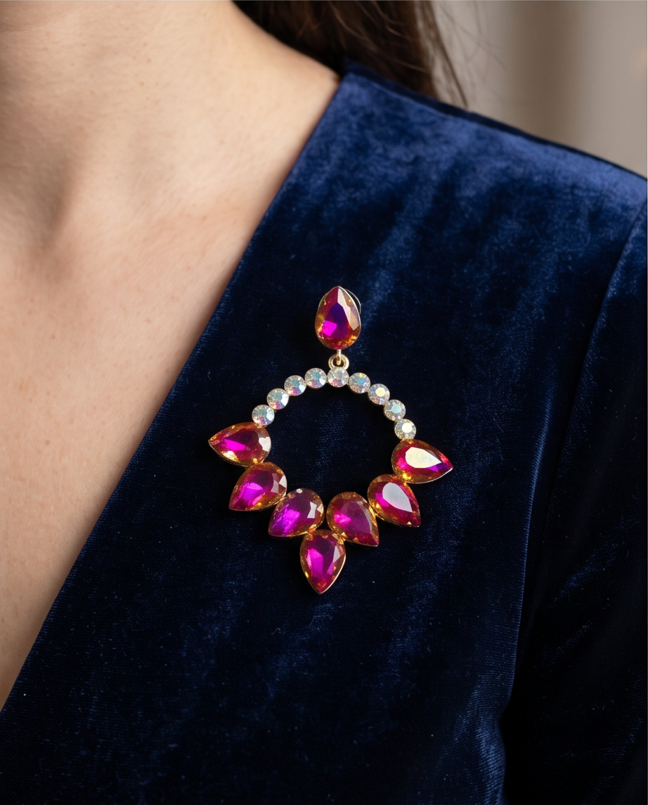 BROCHE O PIN DE DAMA PARA FIESTA