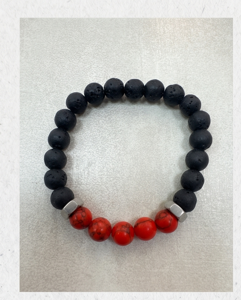 PULSERA UNISEX CON PIEDRA VOLCANICA 1