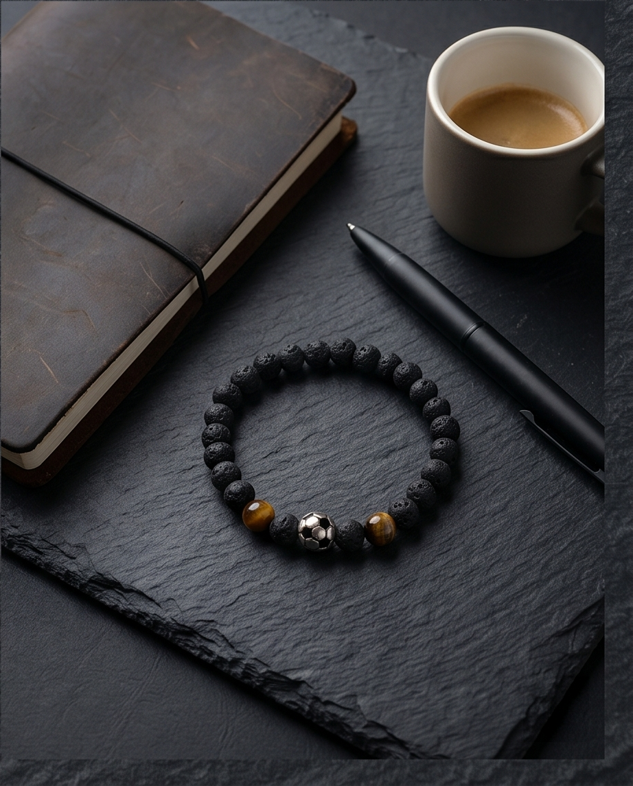 PULSERA UNISEX CON PIEDRA VOLCANICA 2